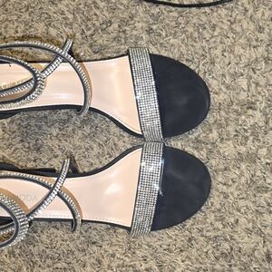 Elegant Black and Silver Heels